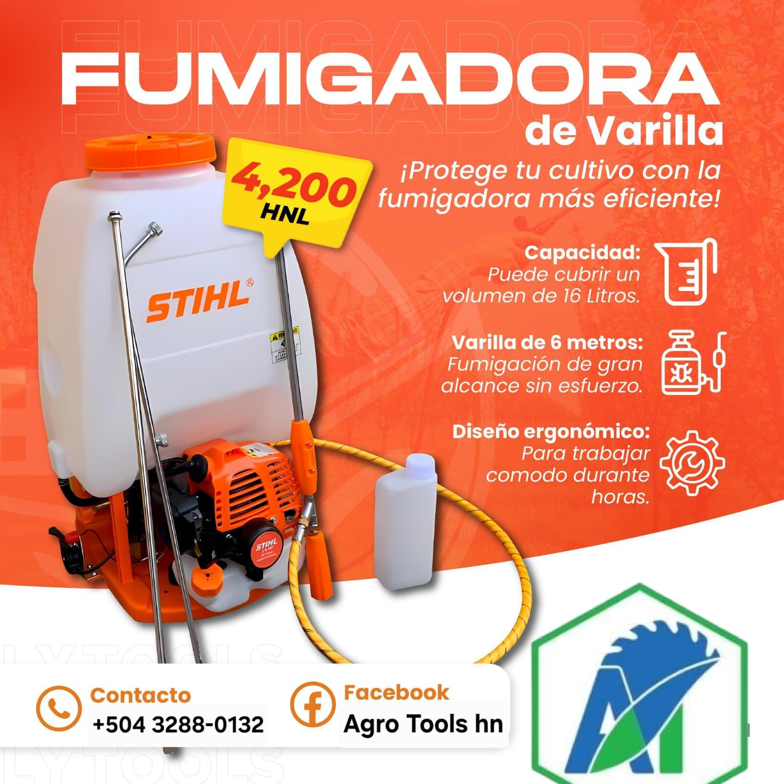 Agro Tools Hn Facebook ad: ¡La Fumigadora de Varilla Sthil 420 está aquí…