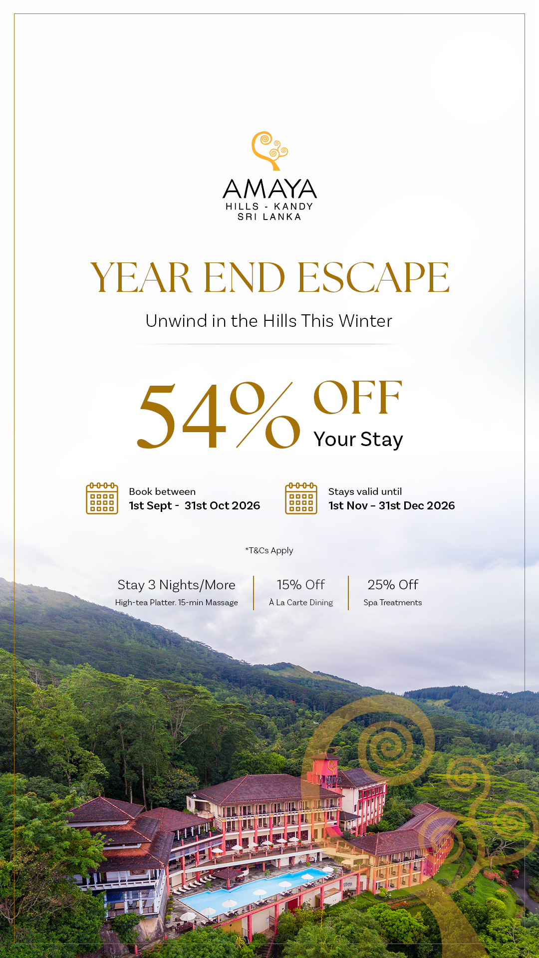 Amaya Hills Kandy Facebook ad: 54% Off Year-End Sale