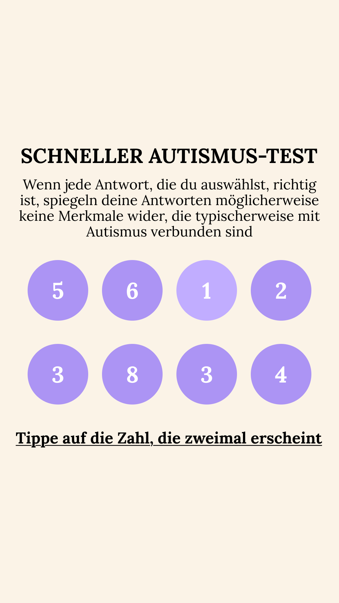 International IQ test Facebook ad
