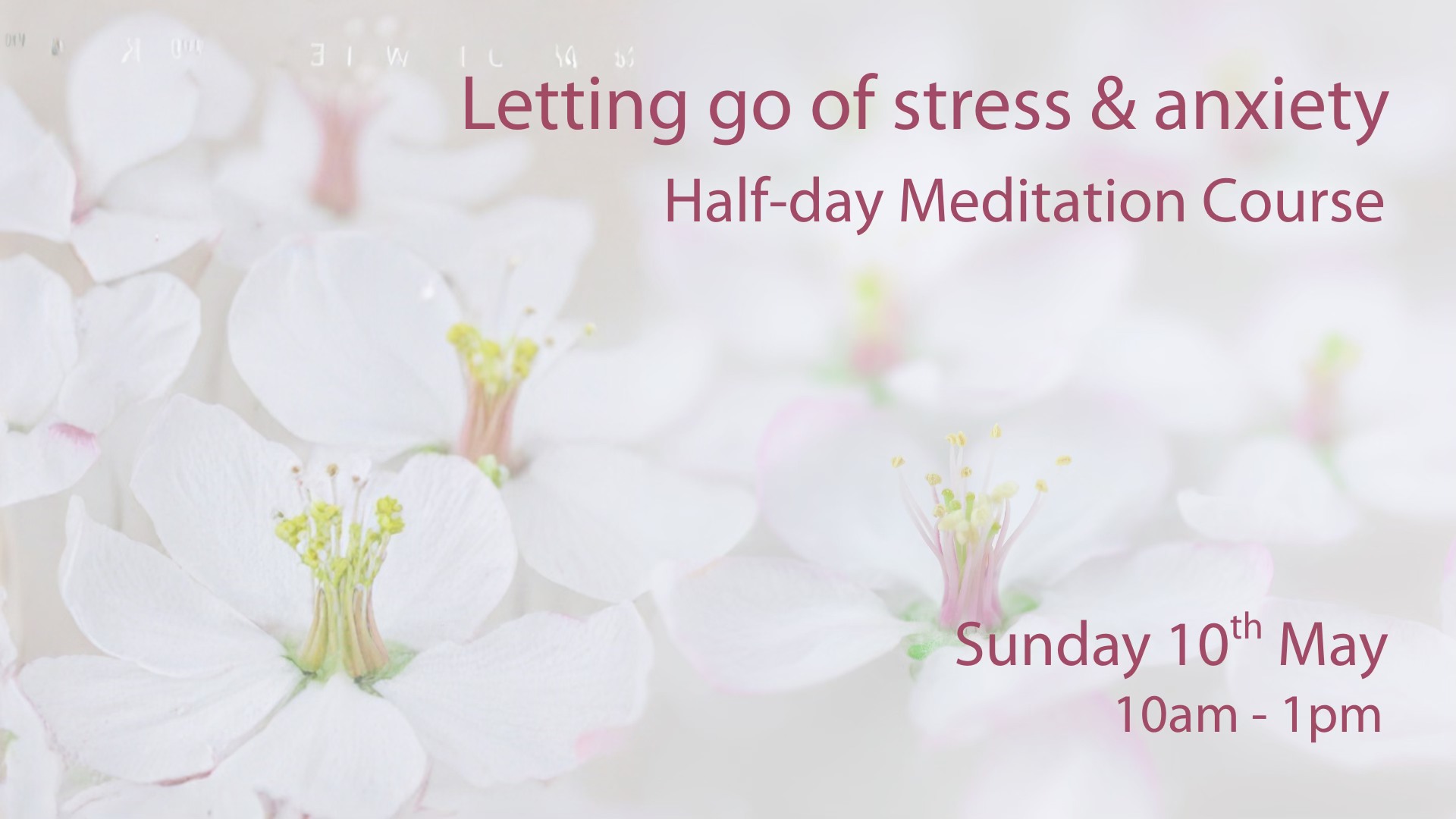 Kadampa Meditation Centre Nottingham Facebook ad: Letting Go of Stress & Anxiety