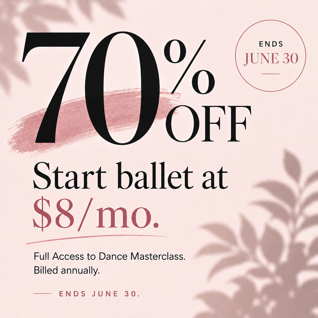 Dance Masterclass Facebook ad