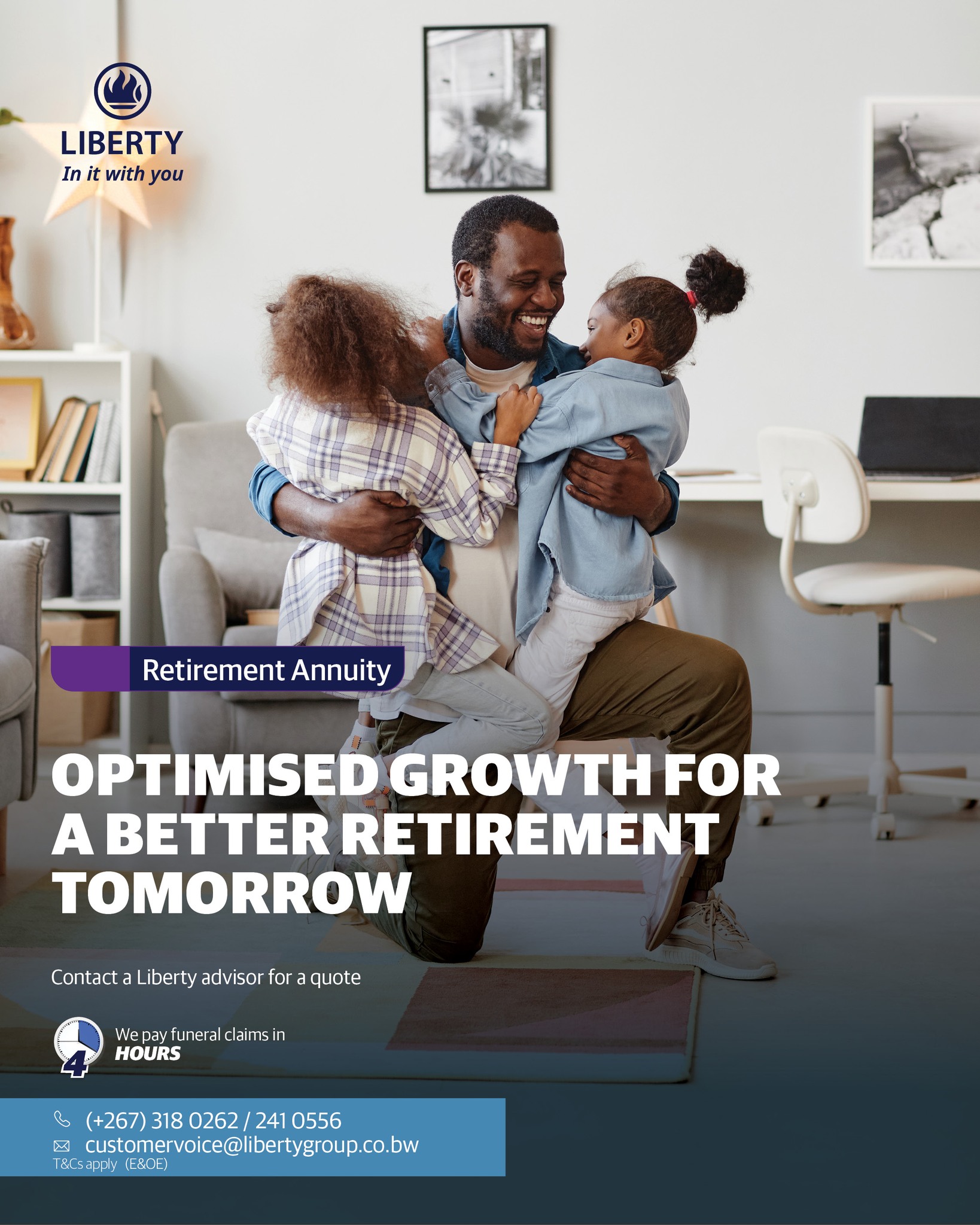 Liberty Life Botswana Facebook ad: Your greatest legacy starts with the future you…