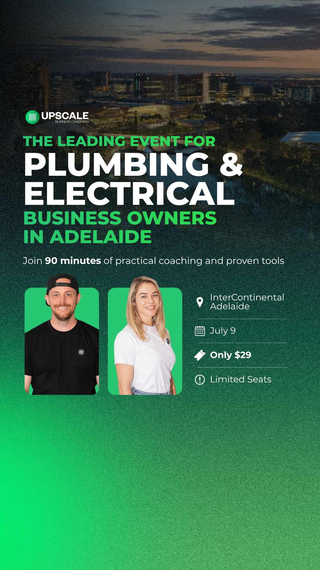 UpScale Tradie Business Coaching Facebook ad