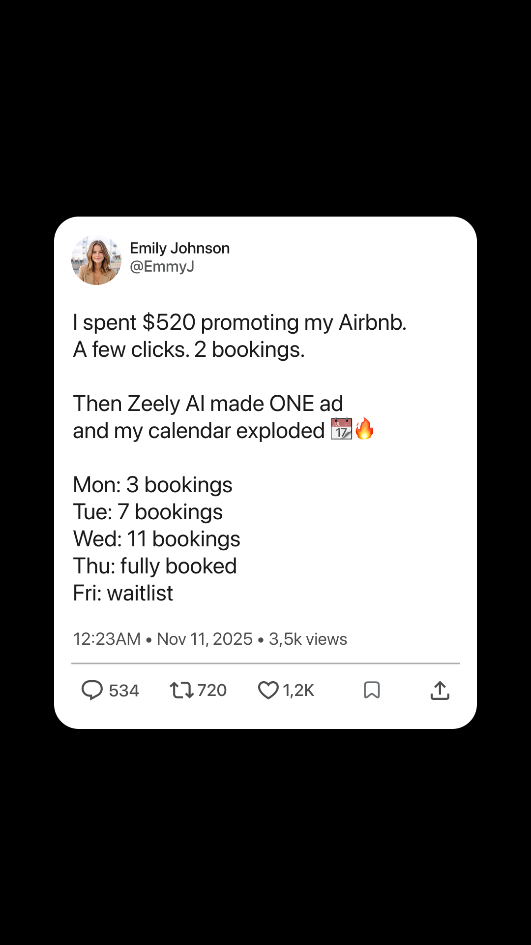 Zeely Facebook ad