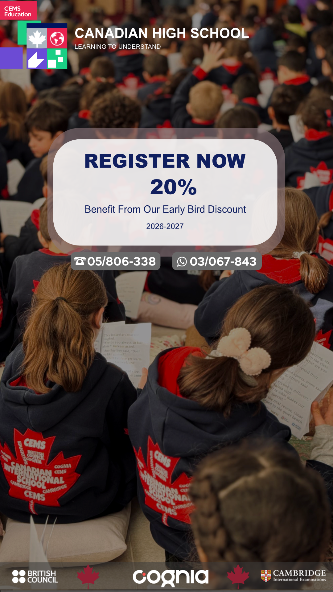 Canadian High School - Lebanon Facebook ad from Mar 31, 2026