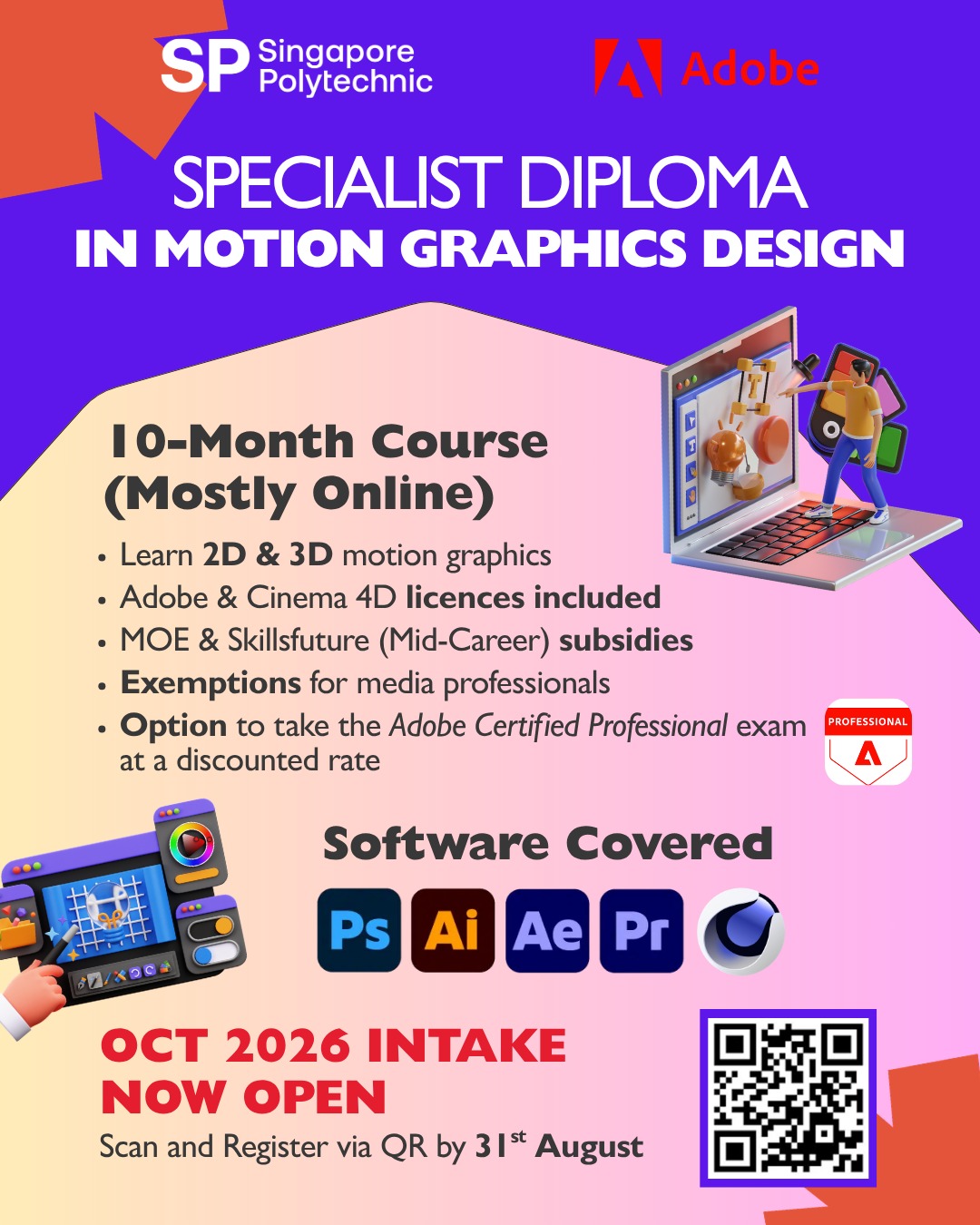 Specialist Diploma in Motion Graphics Design Facebook ad