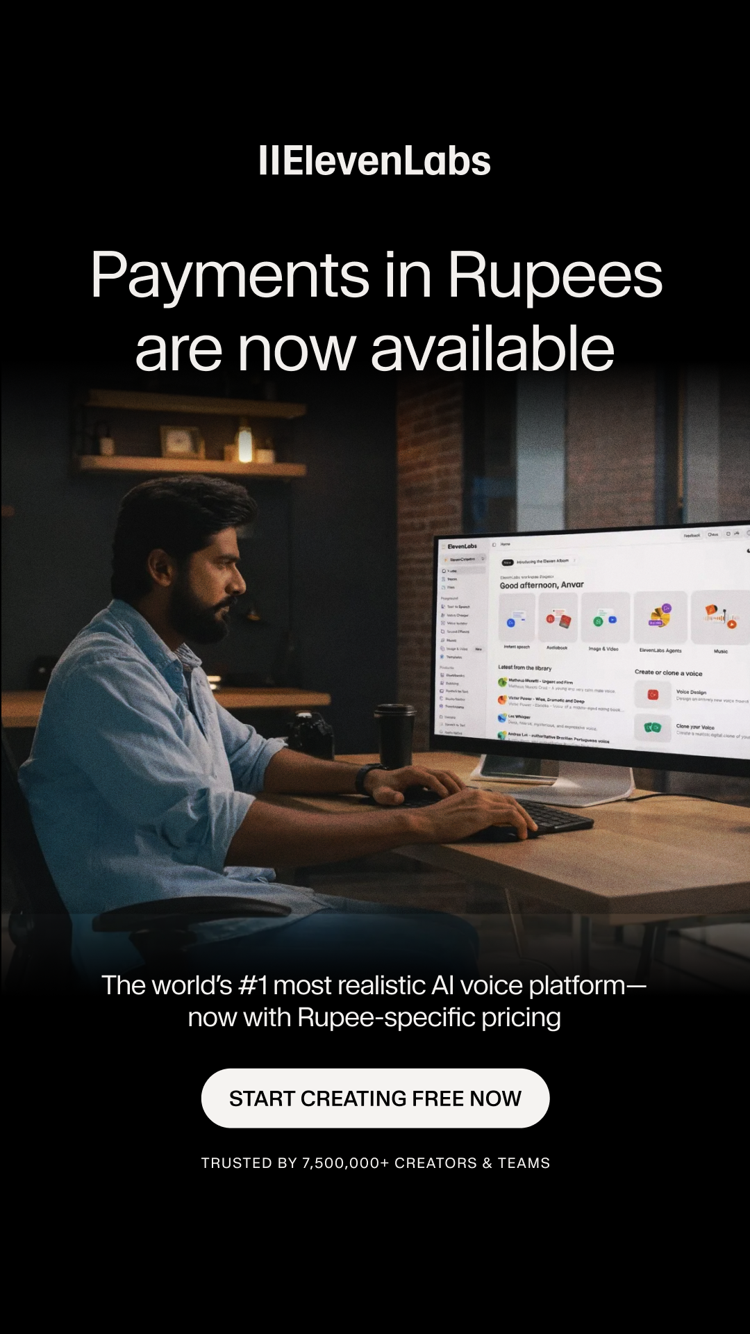 ElevenLabs Facebook ad