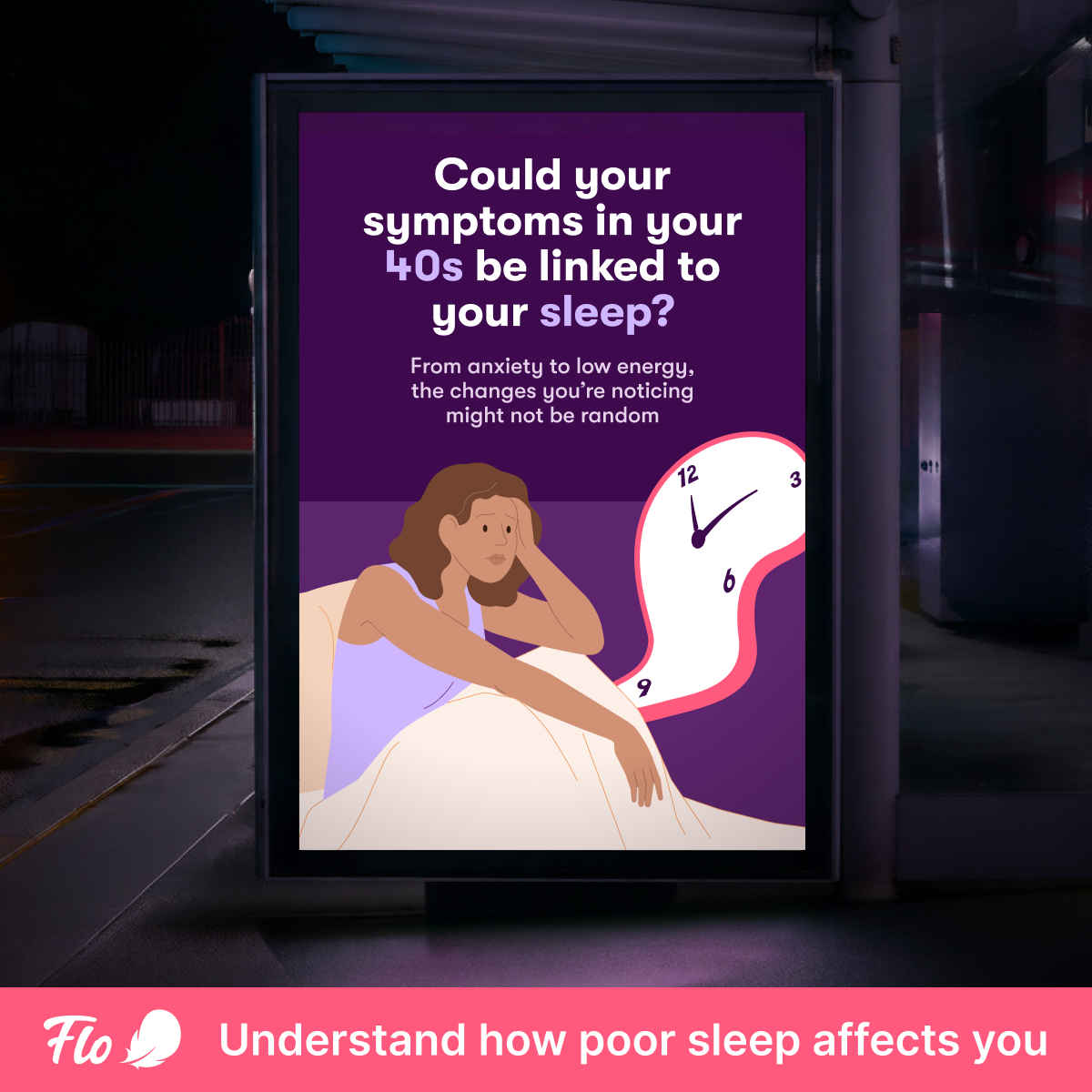 Flo Health App Facebook ad: Try Flo and never look back