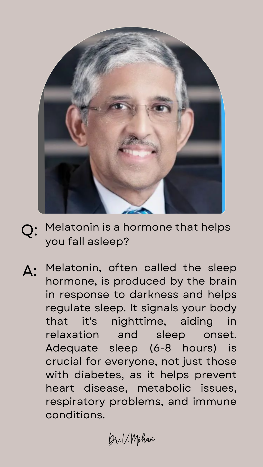 Dr V Mohan Facebook ad
