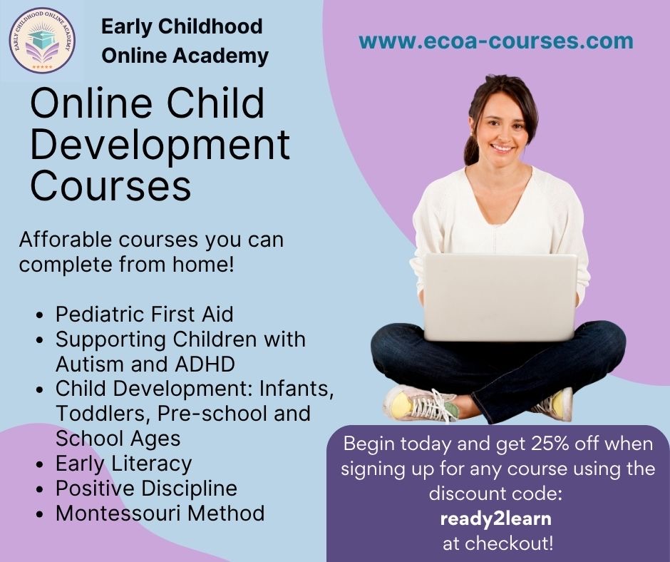 Early Childhood Online Academy Facebook ad: Affordable. Sell-paced. Beginner friendly.