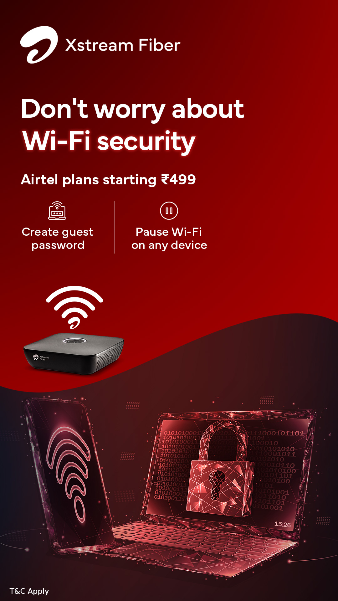 Airtel Xstream Fiber Facebook ad