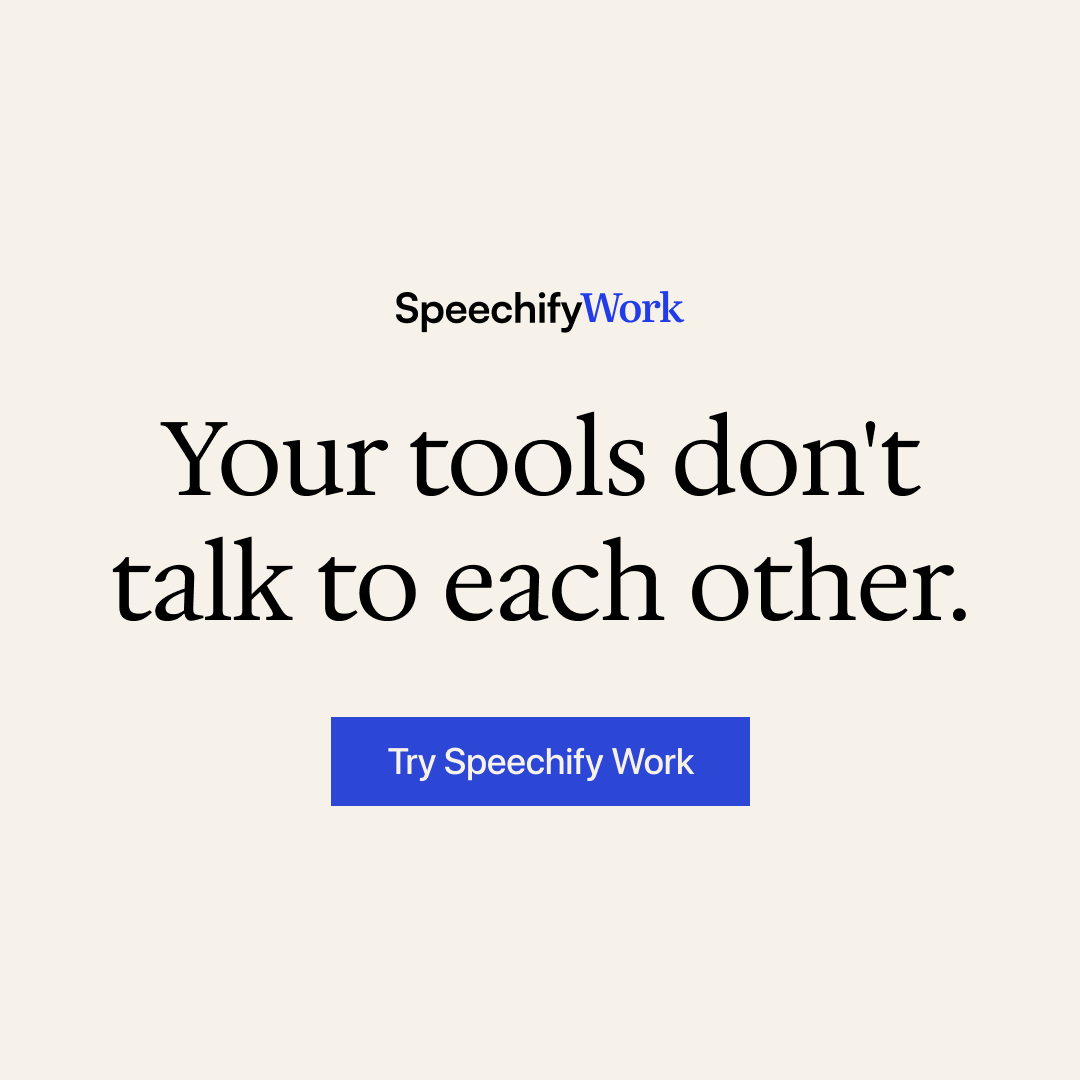 Speechify Facebook ad