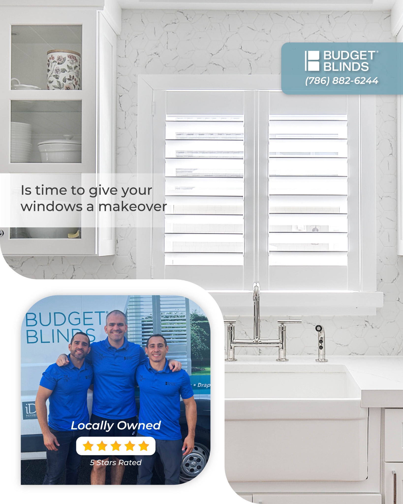 Budget Blinds Pinecrest and Coral Gables Facebook ad