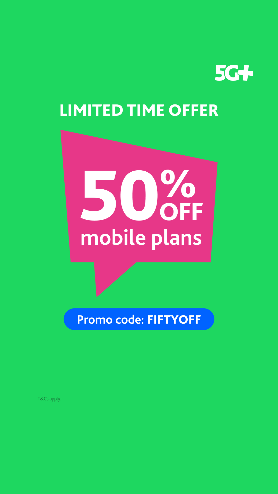 StarHub Facebook ad: Use code: FIFTYOFF
