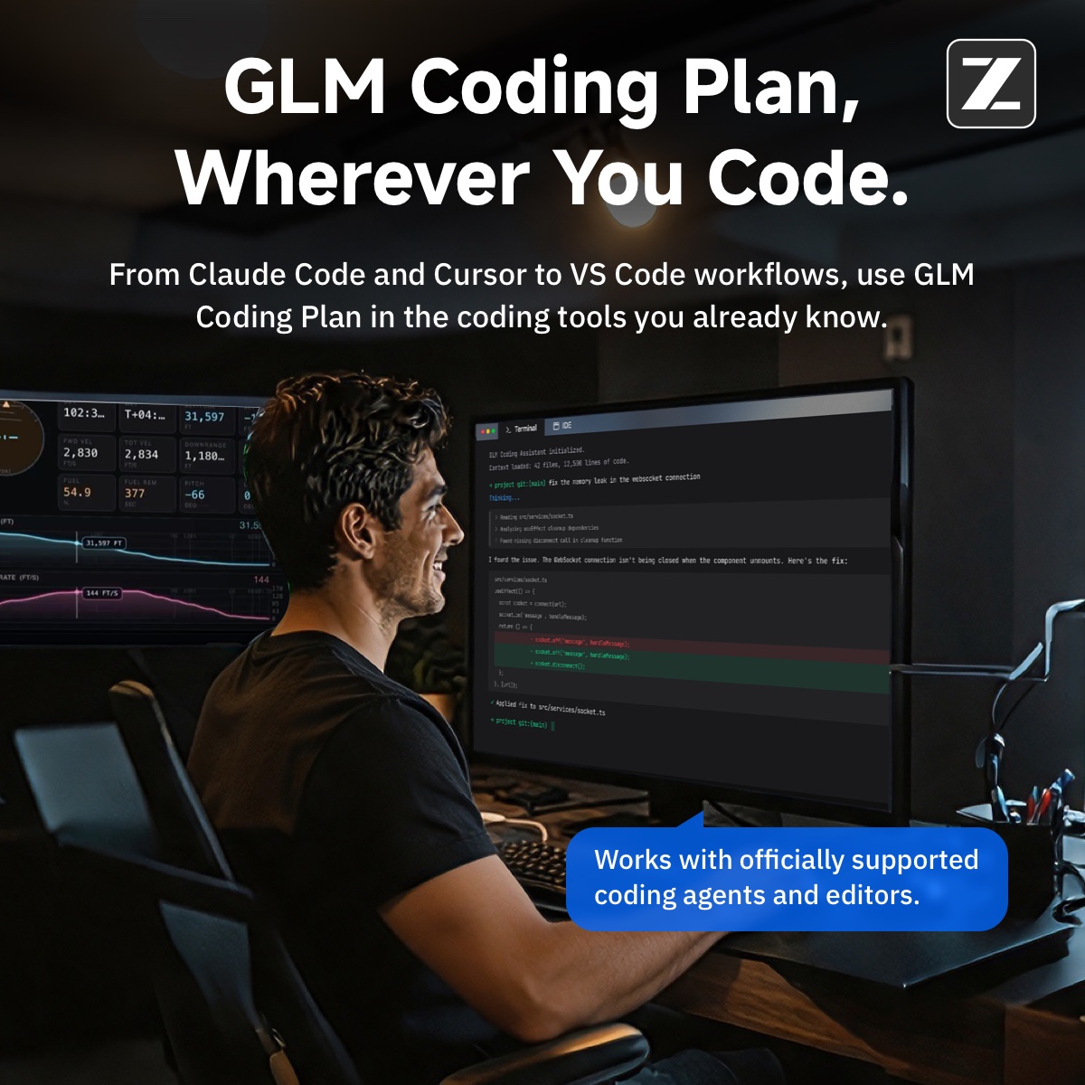 Z.ai Facebook ad: Deep Codebase Reasoning with GLM5.3