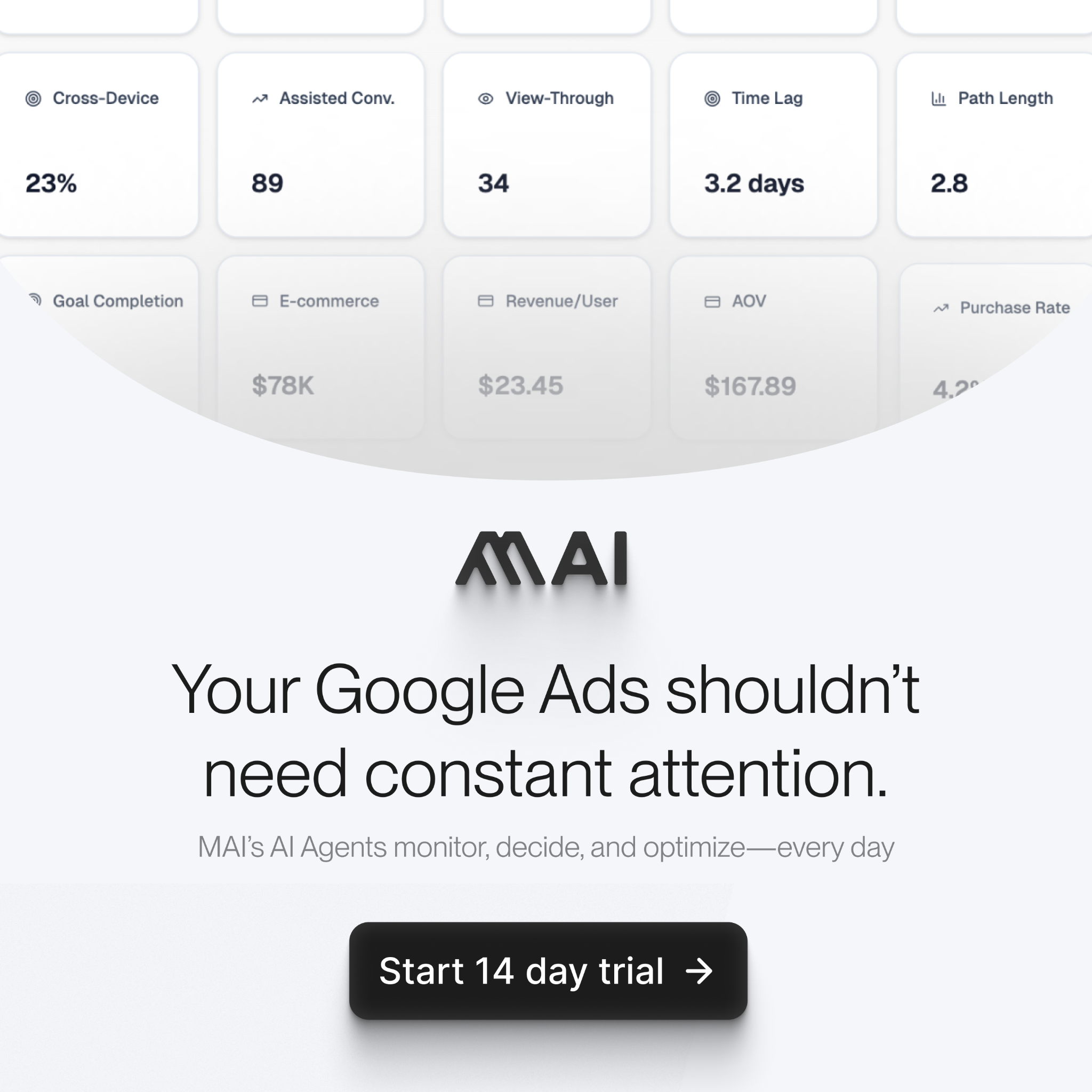 MAI Agents Facebook ad: Your Google Ads agency is burning your cash.