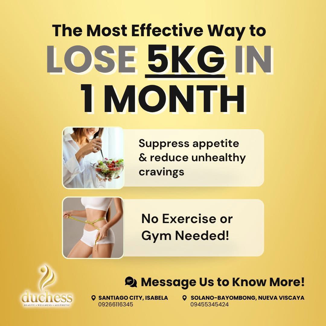 Duchess Wellness & Aesthetic Center - Santiago City Facebook ad: 𝐁𝐄 𝐒𝐋𝐈𝐌 𝐀𝐍𝐃 𝐅𝐈𝐓 𝐈𝐍 𝐓𝐇𝐄 𝐌𝐎𝐒𝐓…
