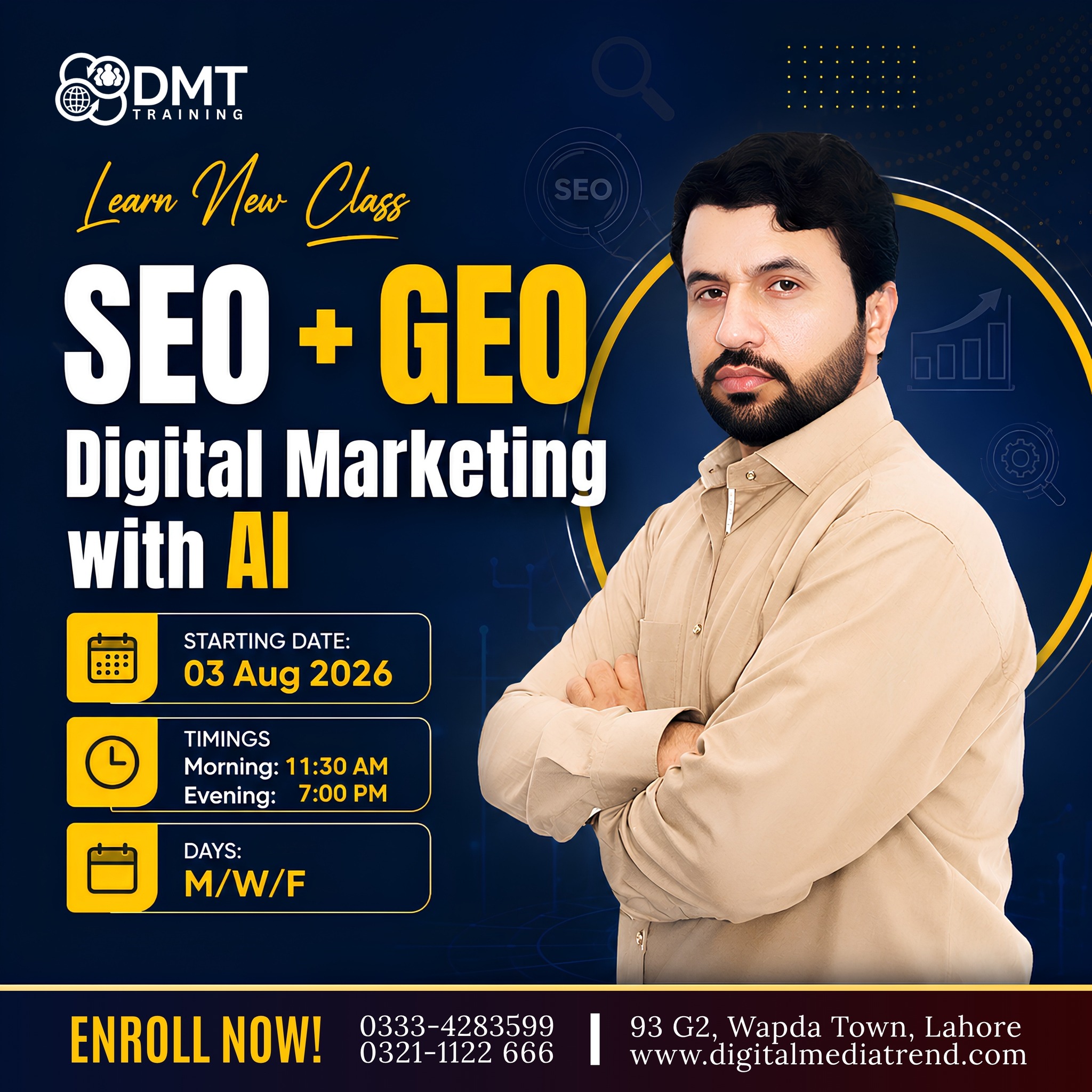 DMT, Digital Marketing Services & Training, Lahore Facebook ad