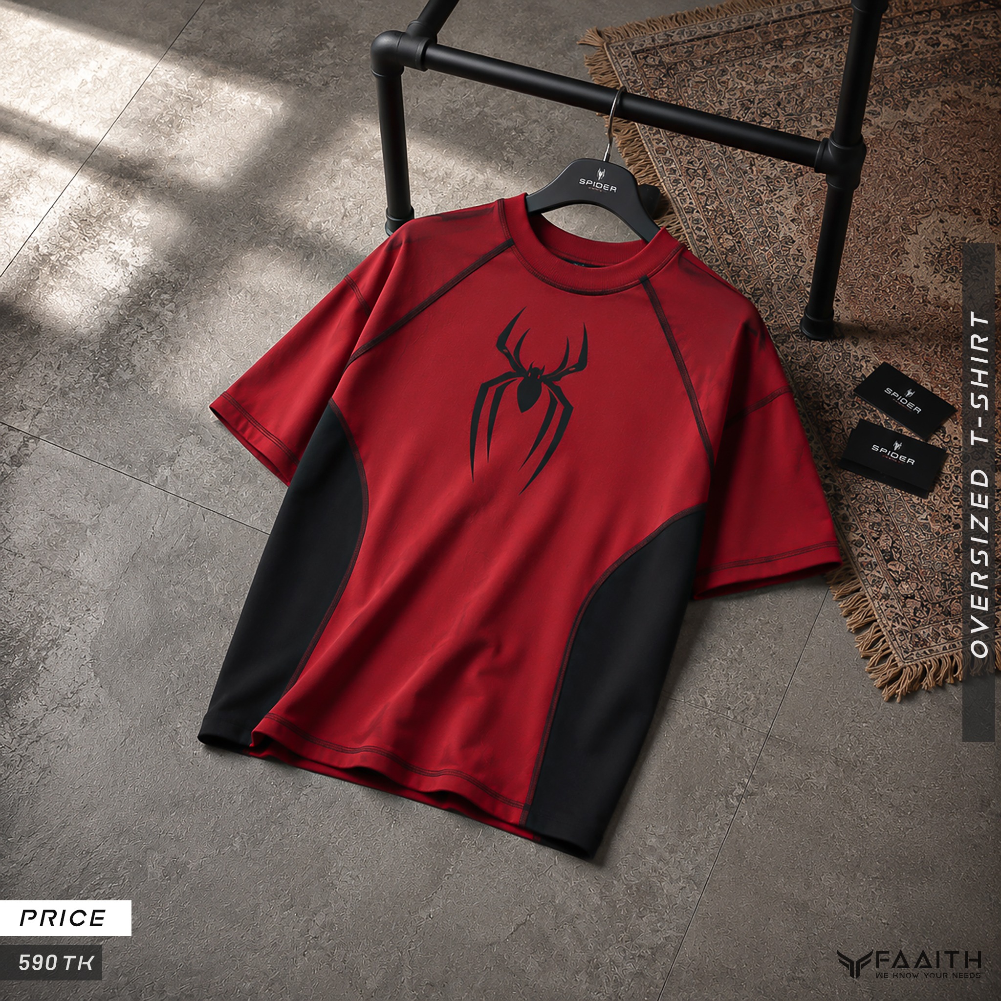 Faaith Facebook ad: Spider-Inspired Oversized T-Shirt