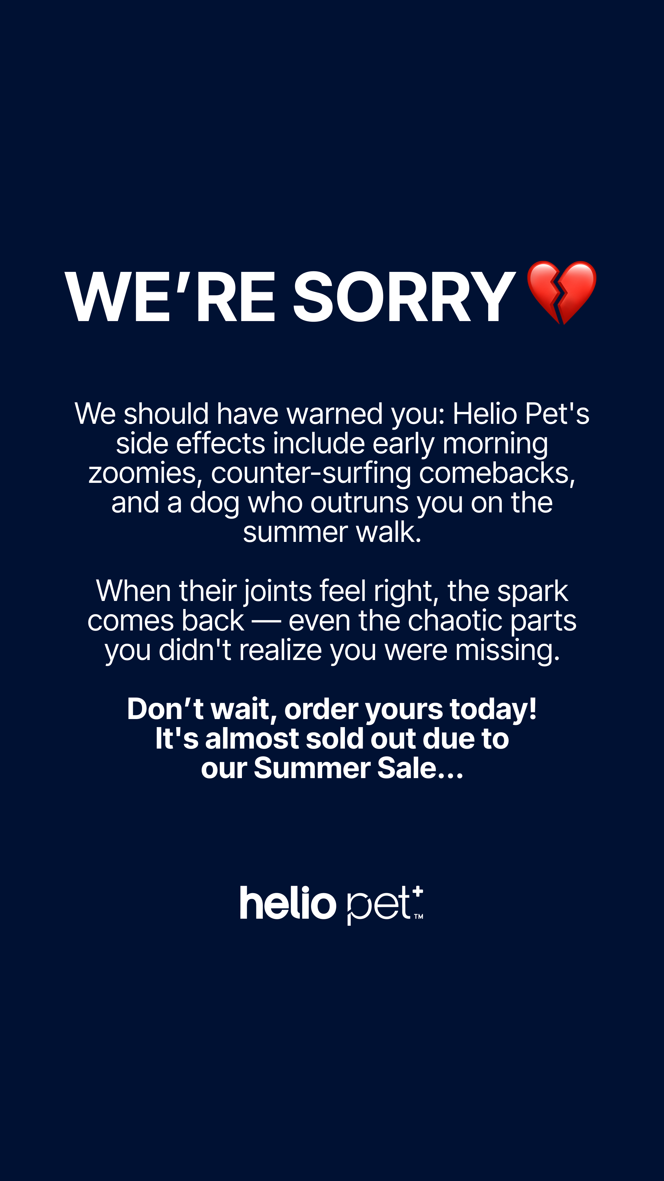 Helio Pet Facebook ad
