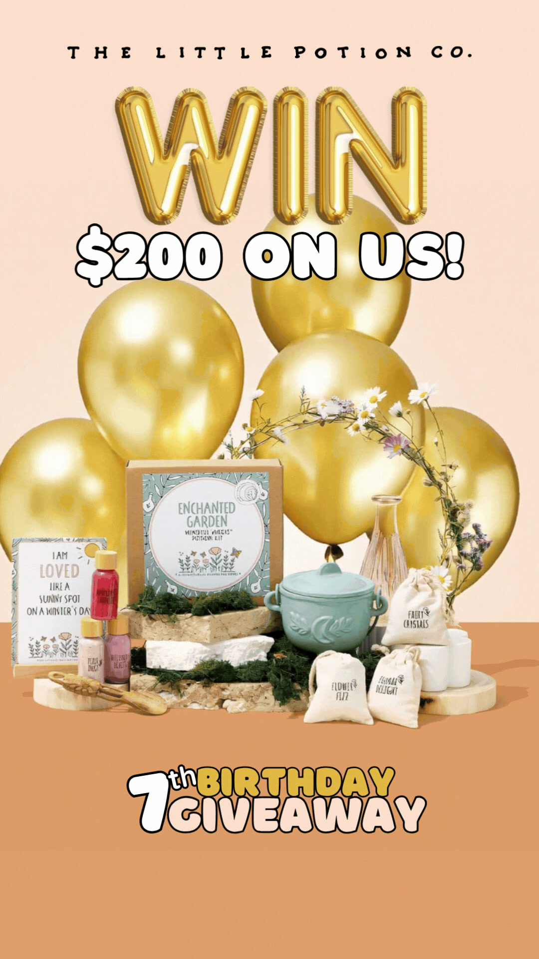 The Little Potion Co Facebook ad: WIN $200 OF POTION MAGIC