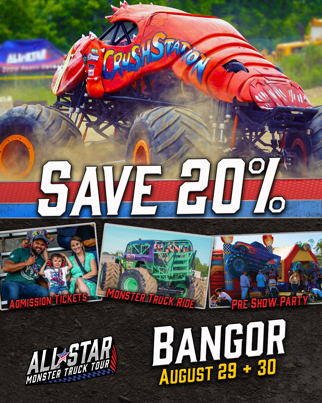 All Star Monster Truck Tour Facebook ad