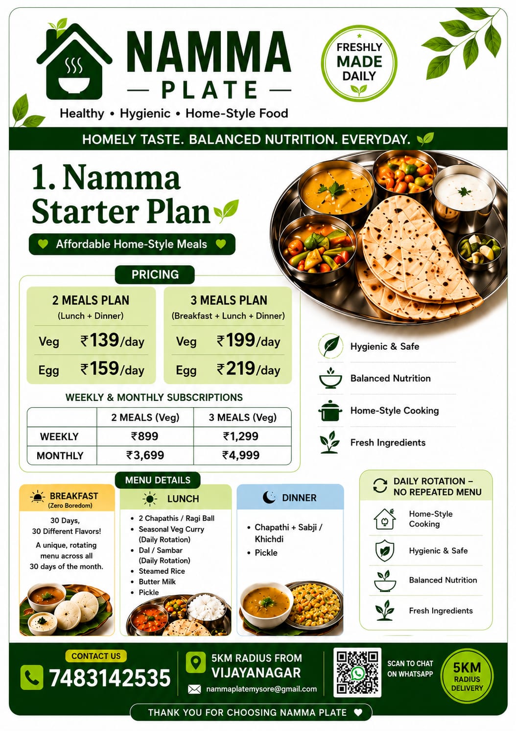 Nammaplate cloud kitchen Facebook ad
