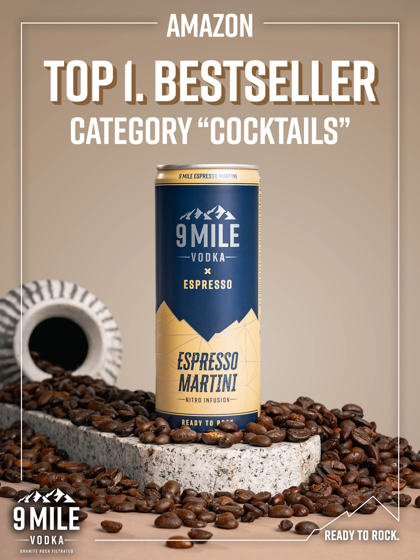 9 MILE Vodka Facebook ad: 9 MILE Vodka Espresso Martini Premix, 12 x 0,2L Dosen…