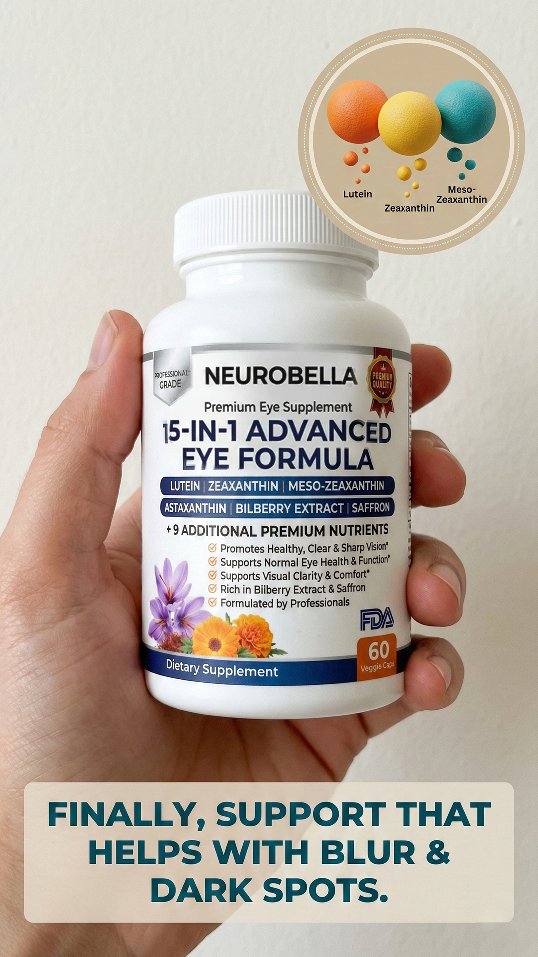 Vision Support By Neurobella Facebook ad: Fight Back Against Macular Degeneration!