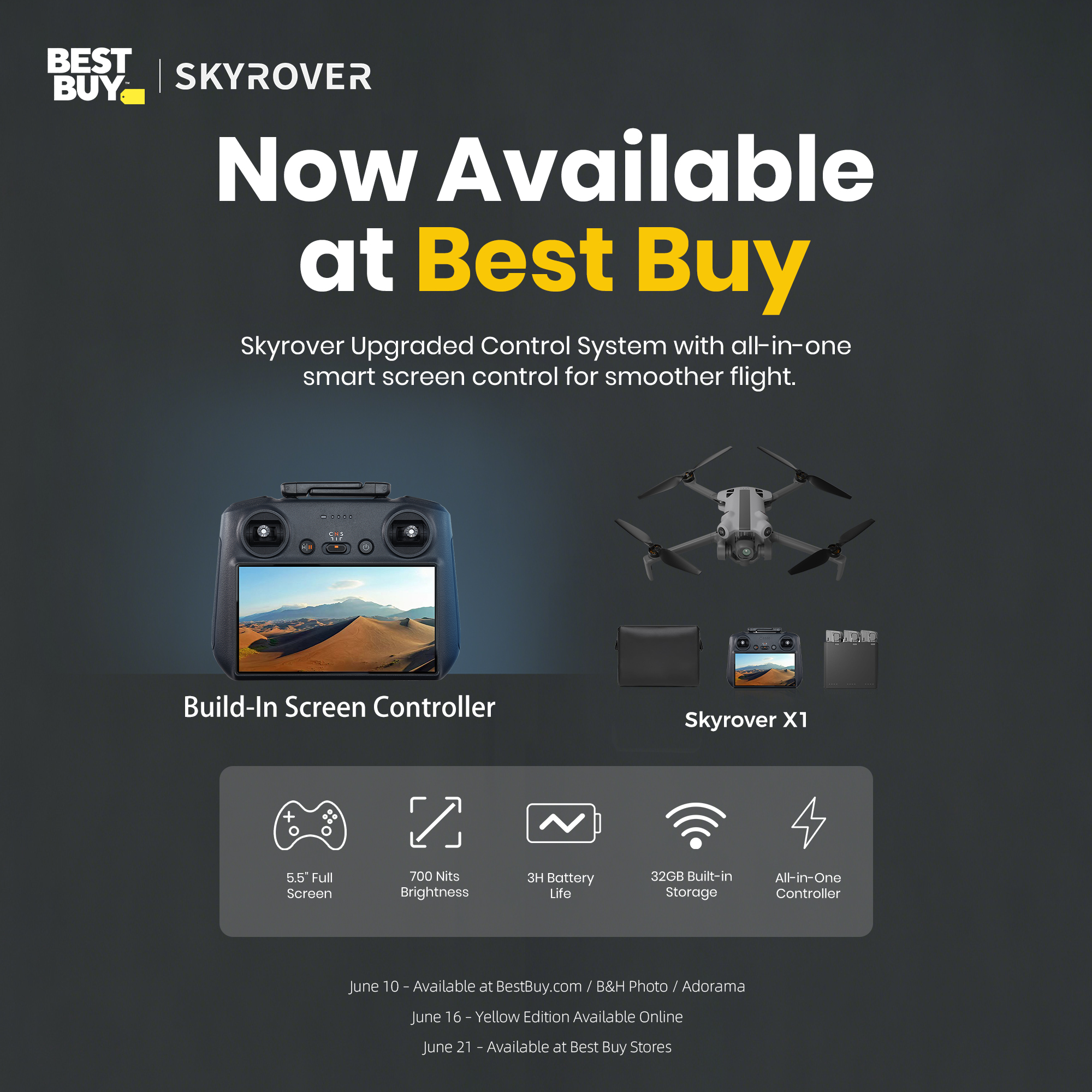 Skyrovertech Facebook ad: Built for Smarter Flight Experience