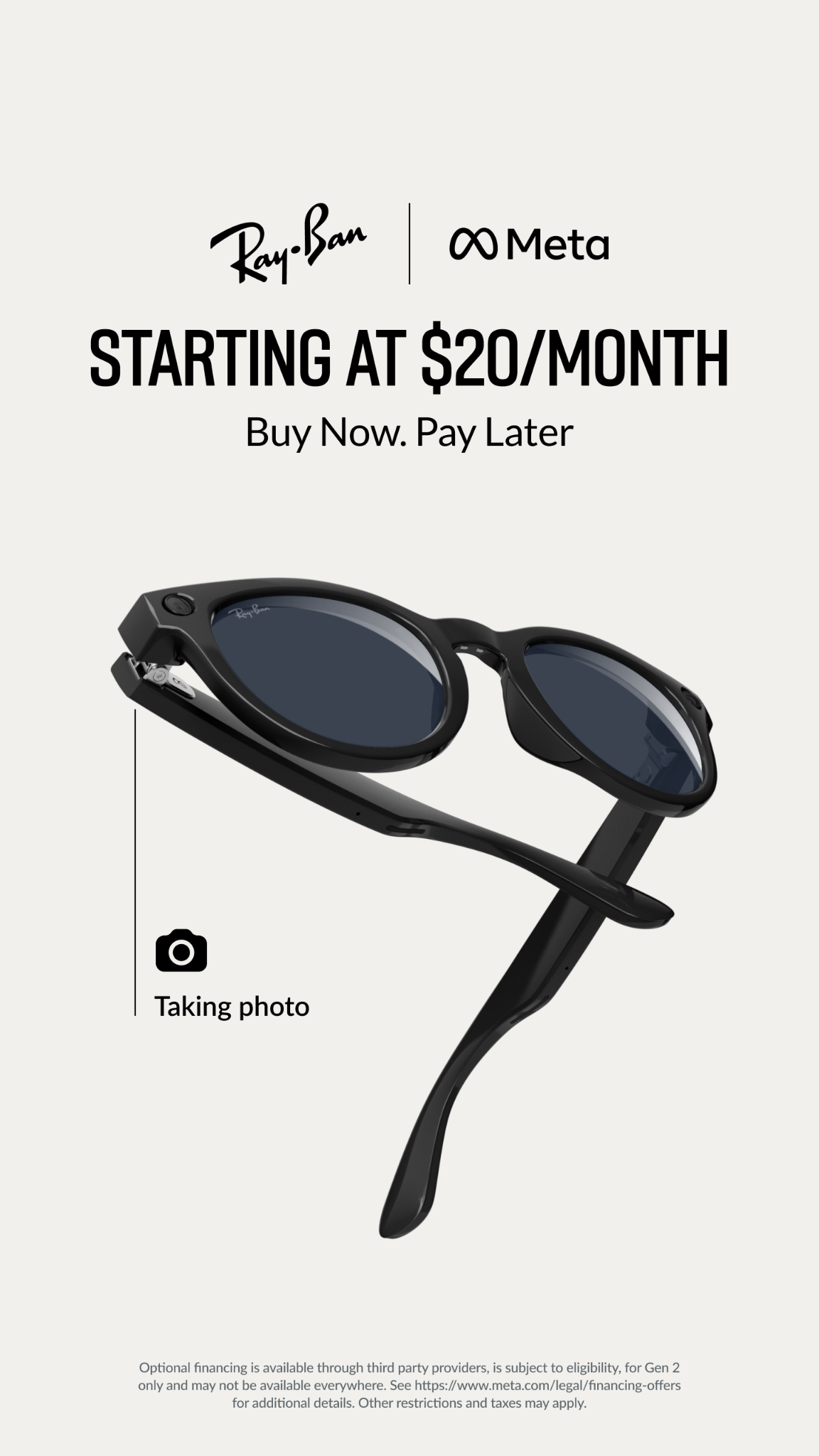 Ray-Ban Meta Facebook ad