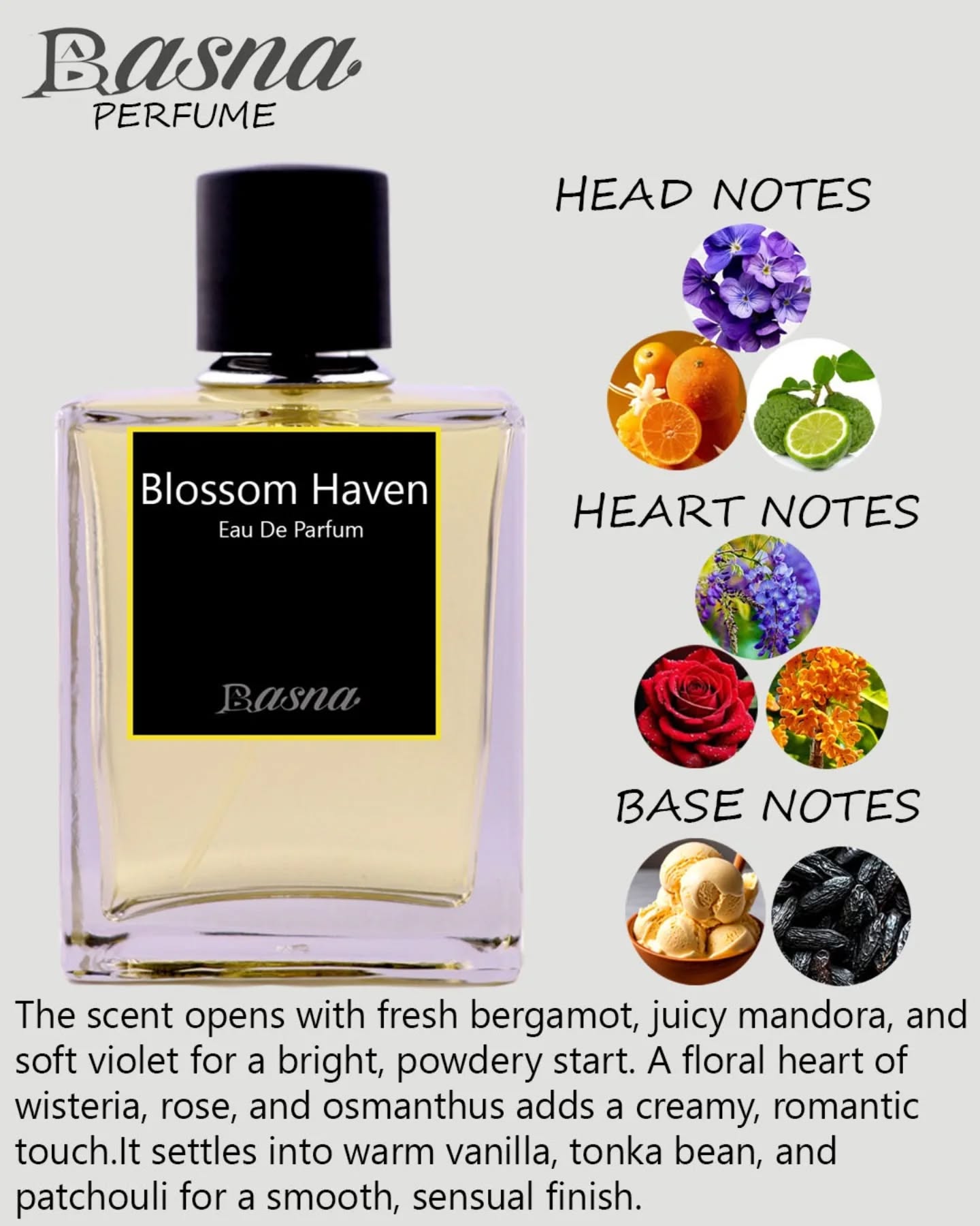 Basna Fragrance Facebook ad: Breathe in Elegance