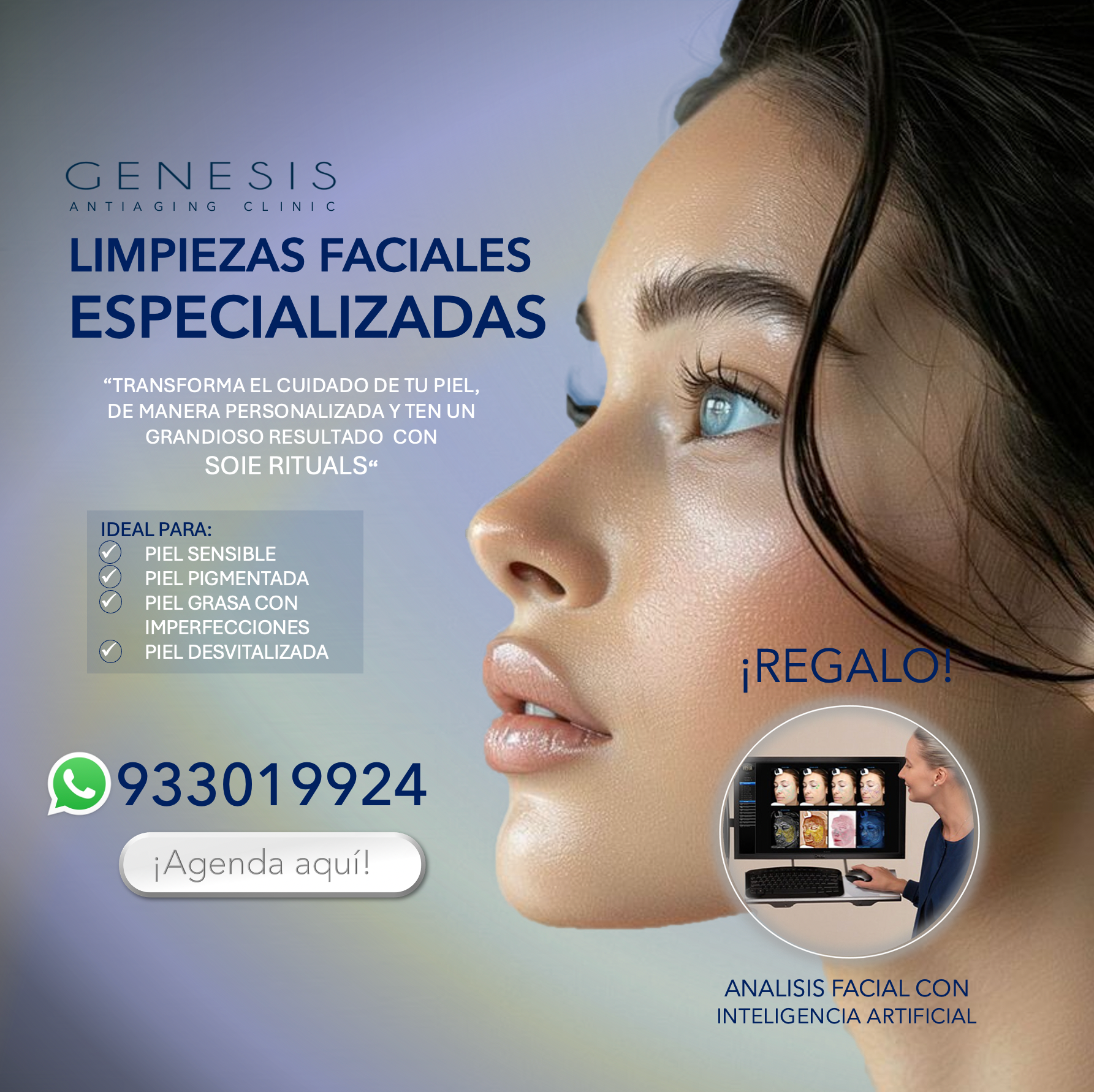 Clínica Génesis Facebook ad: Tratamiento Premium