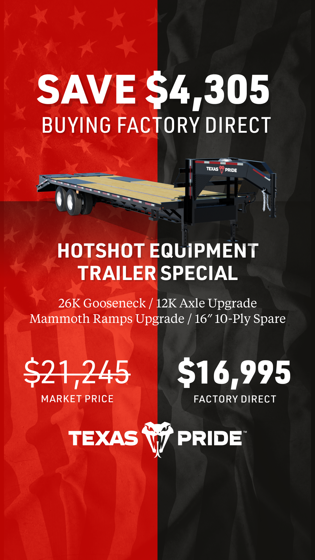 Texas Pride Trailers Facebook ad from Jun 28, 2026