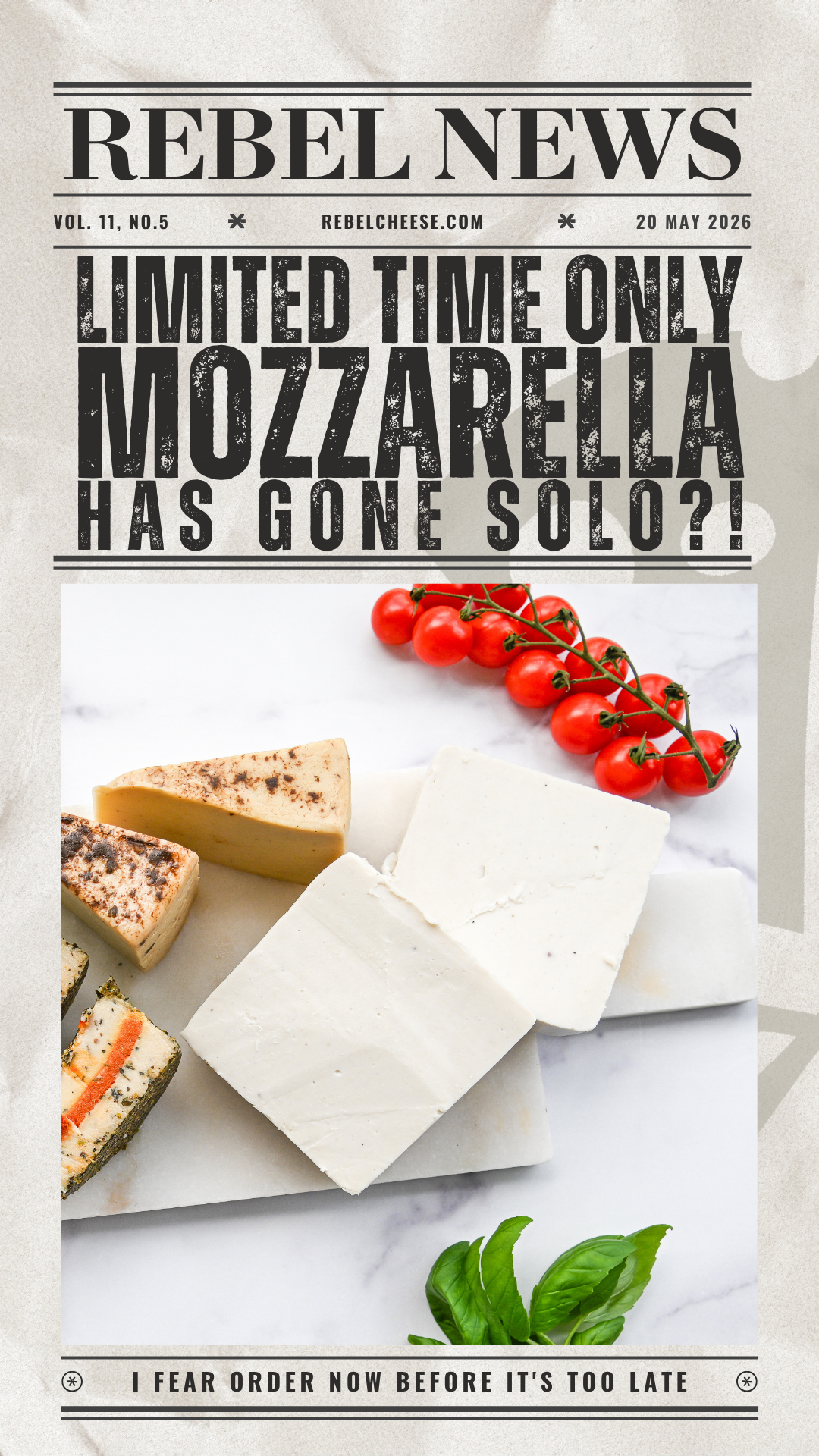Rebel Cheese Facebook ad