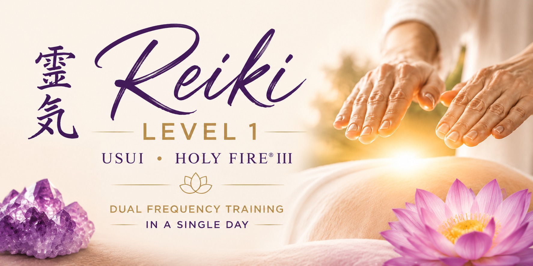 Peace Place Mandurah Facebook ad: Reiki Level 1 - Dual Frequency Training