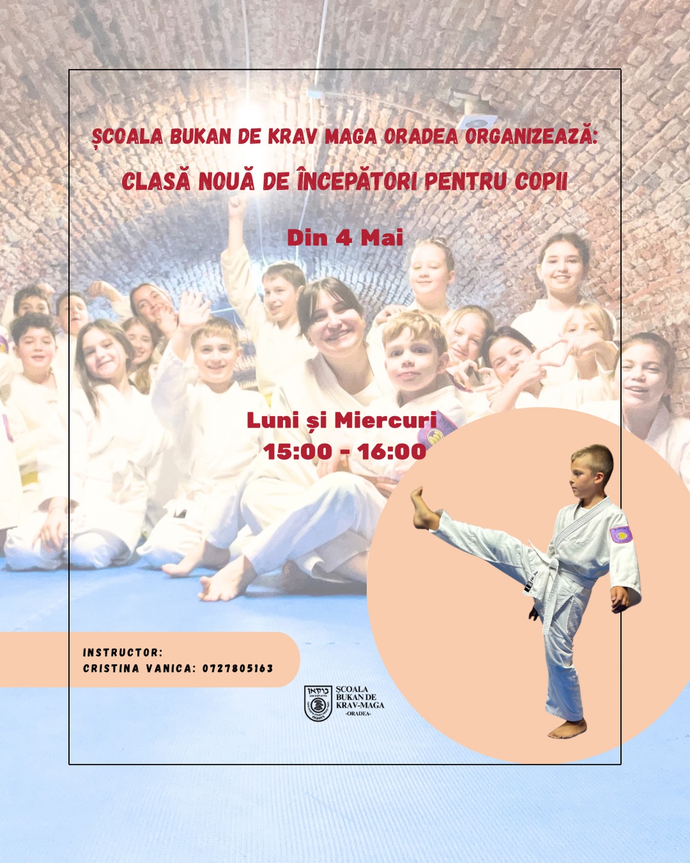 Școala Bukan de Krav Maga Oradea Facebook ad: Din 4 Mai, deschidem o nouă clasă de…
