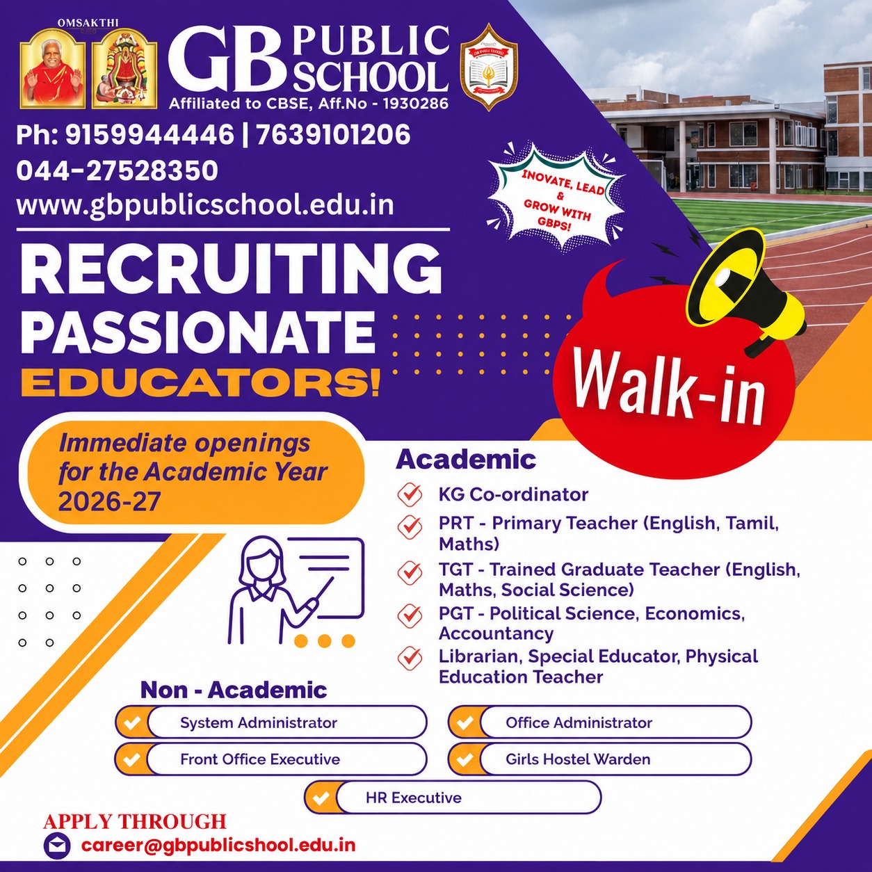 G.B Public School - CBSE, Melmaruvathur Facebook ad