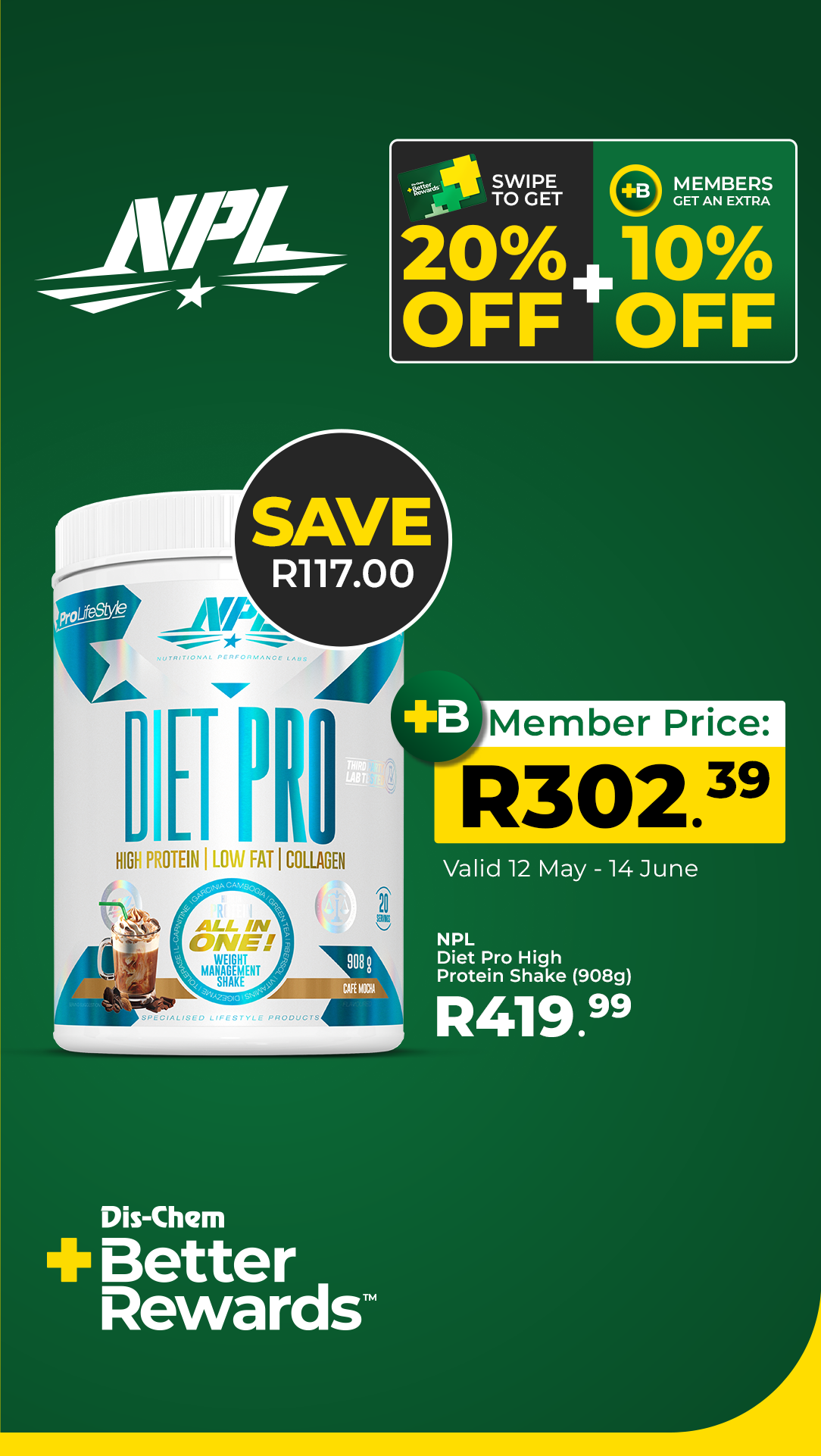 Dis-Chem Living Fit Facebook ad from May 12, 2026