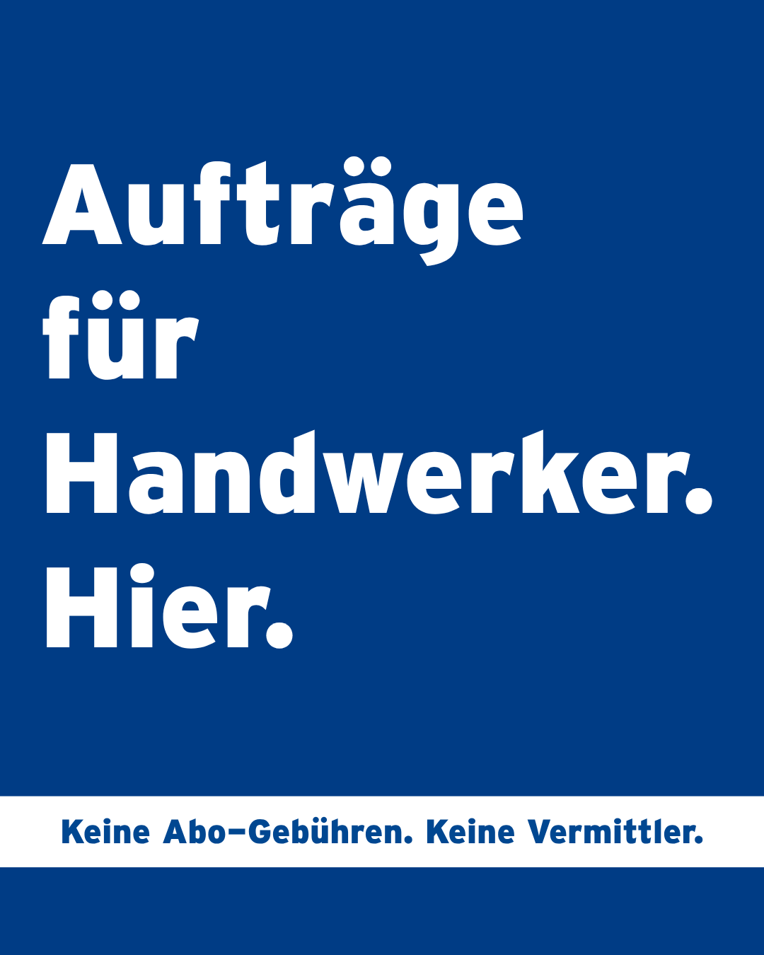 Einfach-zum-auftrag.de Facebook ad: Aufträge für Handwerker!