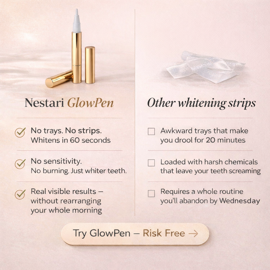 Thenestaristore Facebook ad: Brighten Your Smile in Seconds