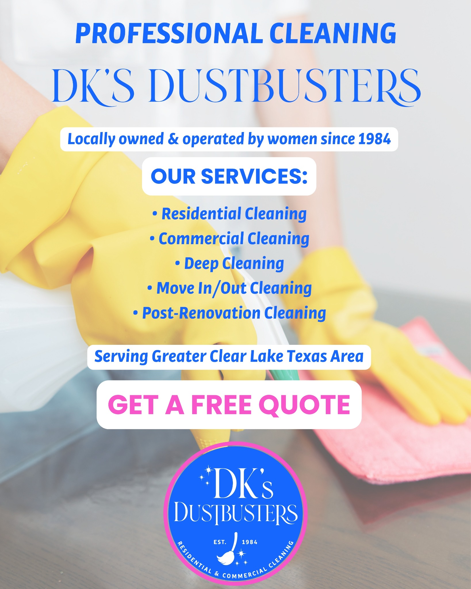 DK's Dustbusters Facebook ad