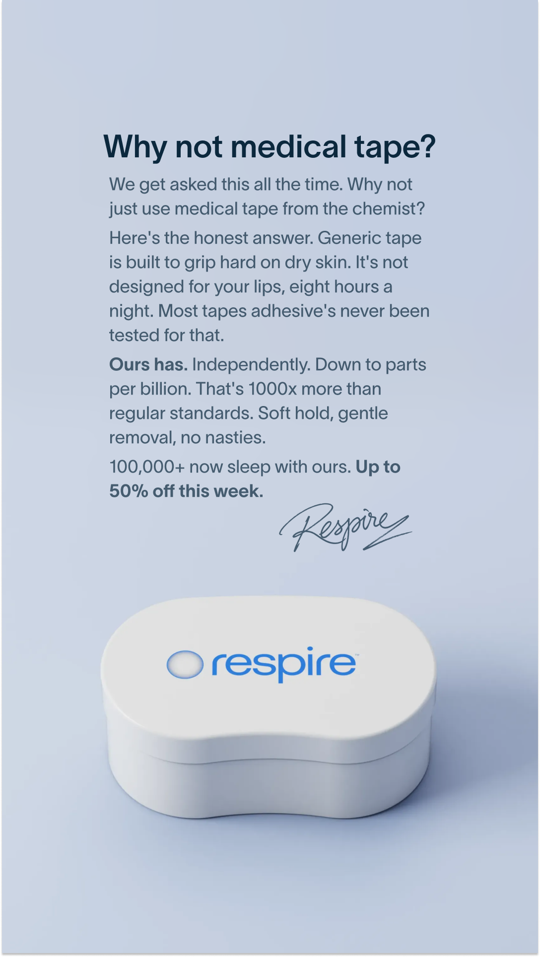 Try Respire Facebook ad