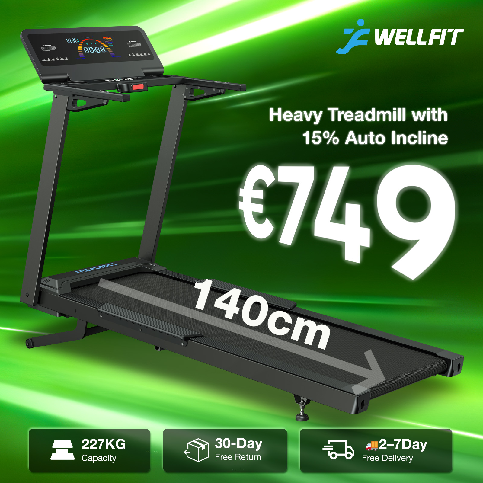 Wellfit treadmill Facebook ad