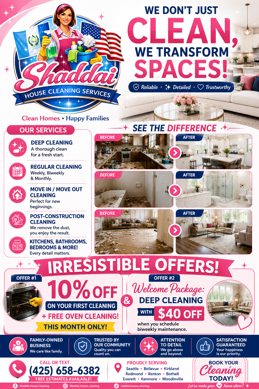 Shaddai House Cleaning Facebook ad