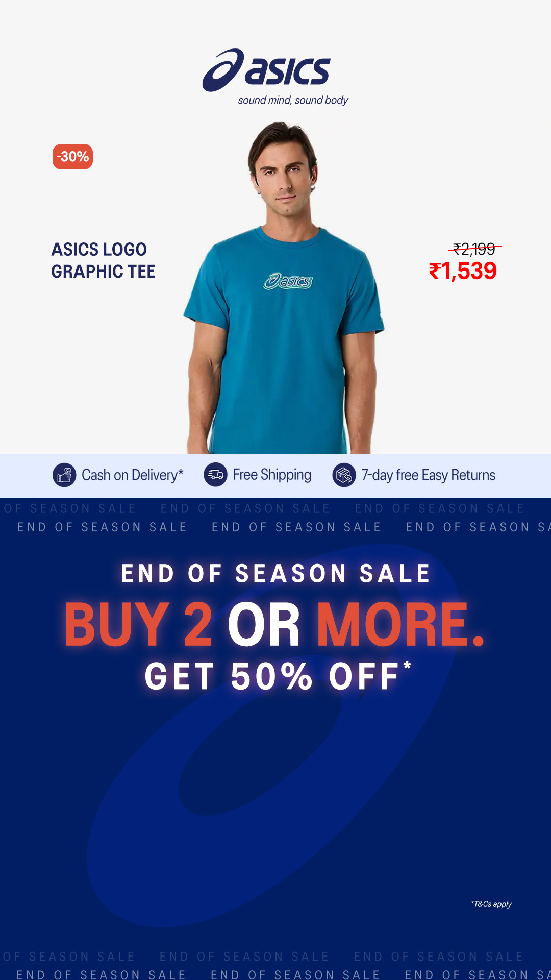 ASICS Facebook ad from Jul 25, 2026