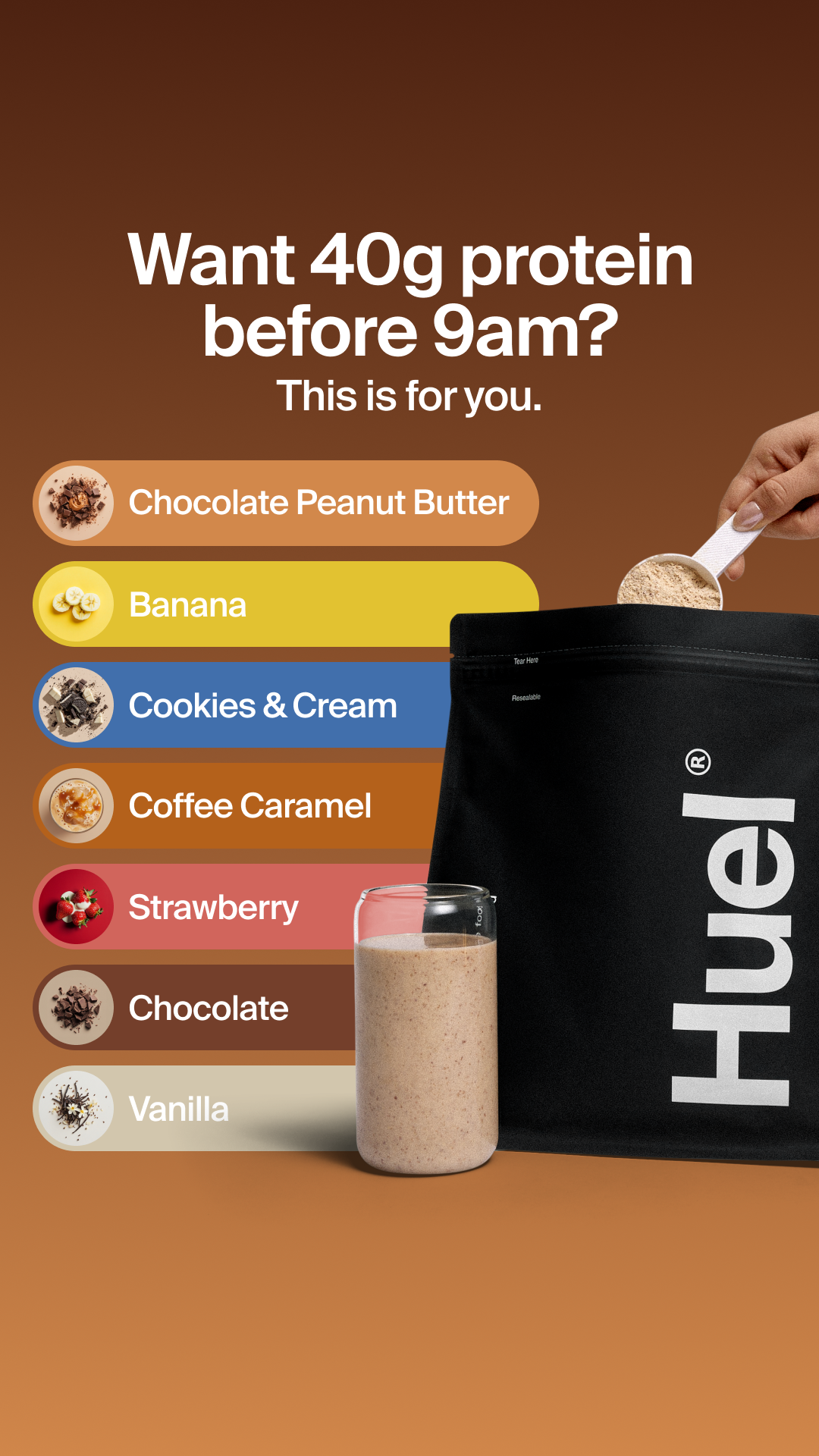 Huel Facebook ad
