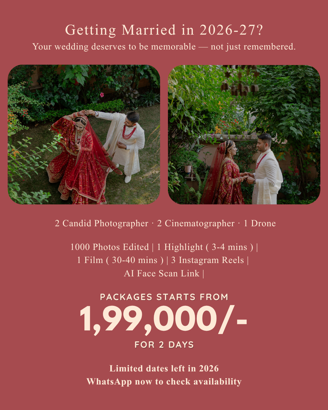 Bhraman Tales Facebook ad: Getting married in 2026-27?