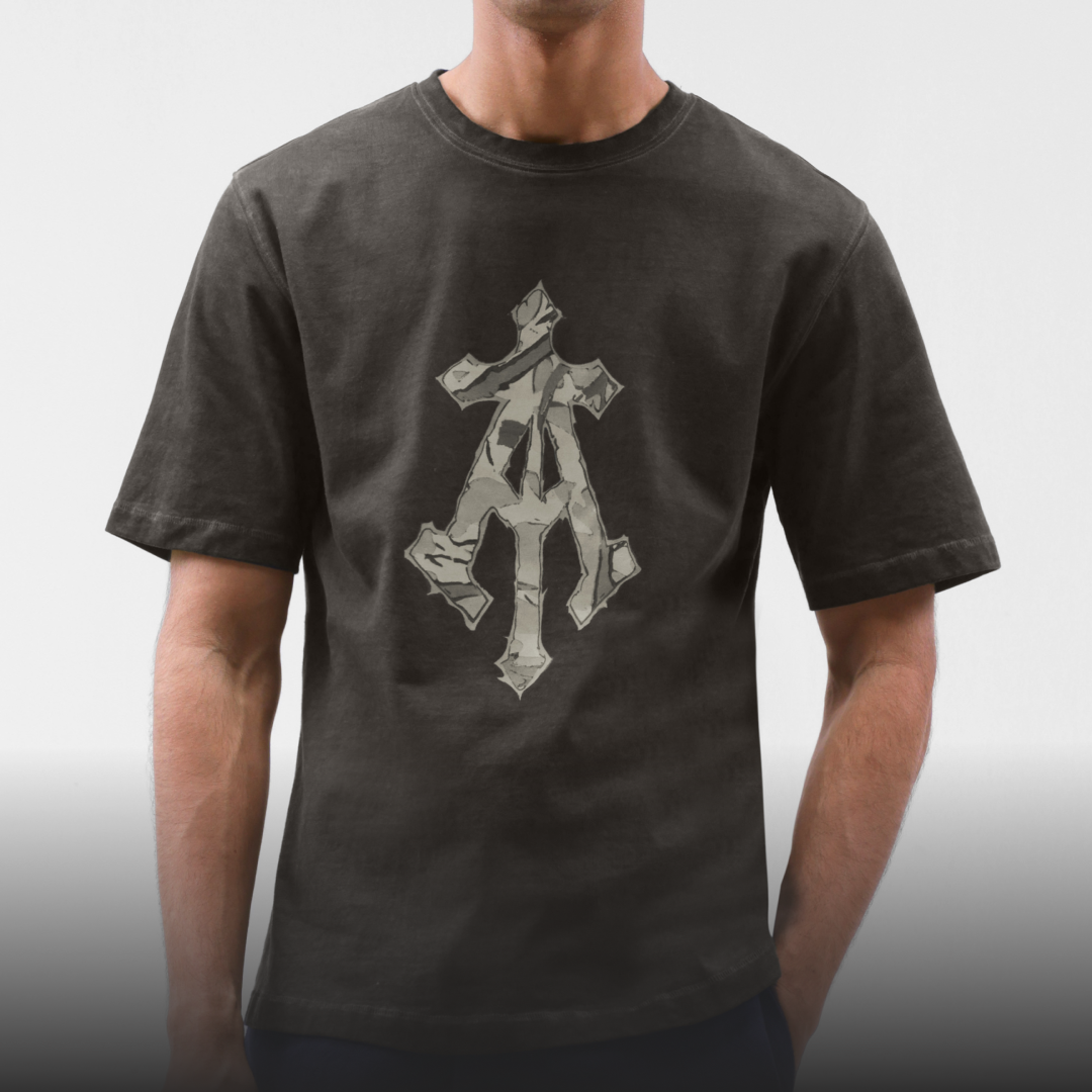 Almost Gods Facebook ad: Echo Alpha Cross Boxy Tee