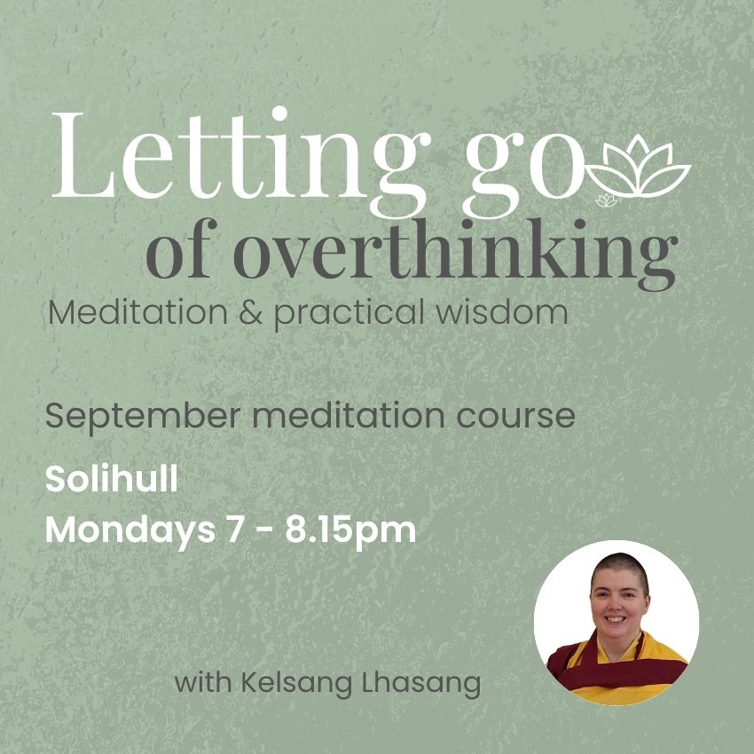 Kadampa Meditation Centre Birmingham Facebook ad: Letting go of overthinking
